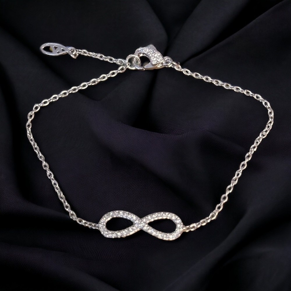 Napier dainty rhinestone infinity bracelet